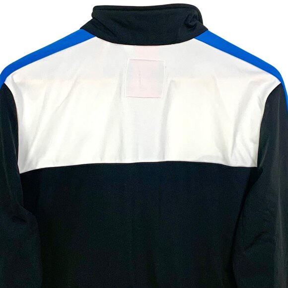 VTG 90s Y2K Puma Sport Lifestyle Mens Colorblock Track Jacket S Black Blue - Picture 4 of 13